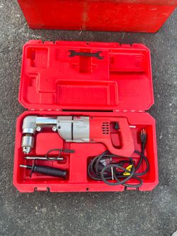 Milwaukee 1107-1 right angle drill, 1/2 inch chuck, 0-500 RPM.