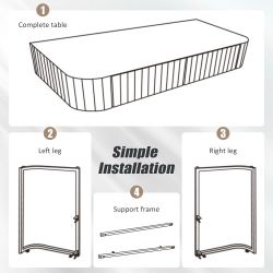 39" Mirrored Makeup Vanity Table with Stainless Steel Base, Mirrored Console Dressing Table with 2 Drawers,Versatile Desk for Bedroom and Office, Gray