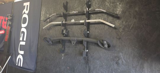 Lat pulldown attachments and rack