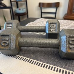 2 10 LB Dumbells