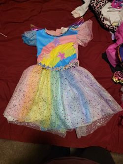 Girls Fairy Unicorn Princess Costume Medium