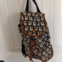 Backpack With Owls 