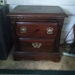 Falls Creek Furniture-Brown Woodgrain Night Stand.
