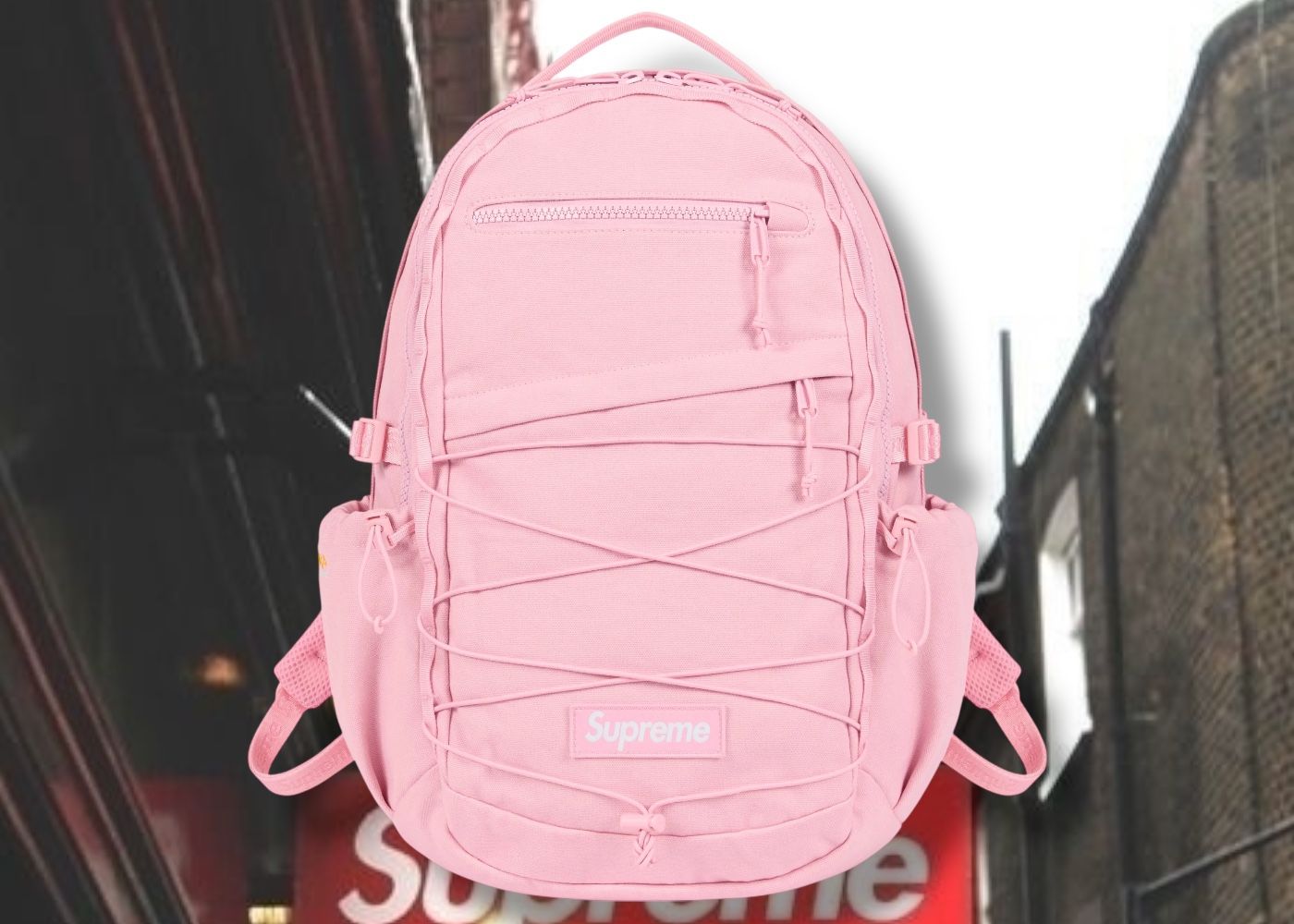 Supreme Logo Backpack Pink
