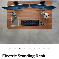 Vari Electric Standing Desk w/ 27” Monitors 