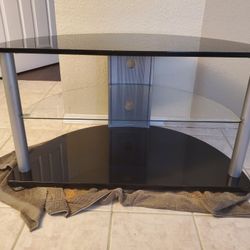 Tv Stand With Glass Shelf 