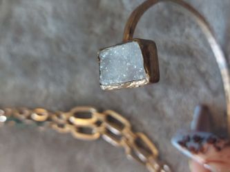 Vintage Quartz bracelet and 2 vintage cross necklaces