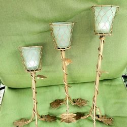 3 tealight candle holders 