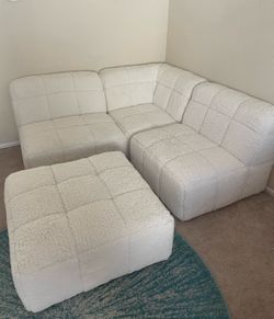 Pottery barn white buildable couch
