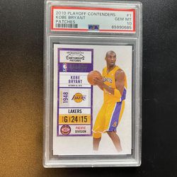 Kobe Bryant Contenders Patches PSA10