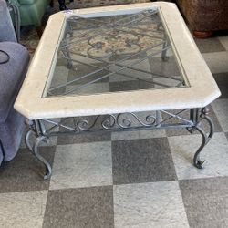 Marble And Glass Coffee Table