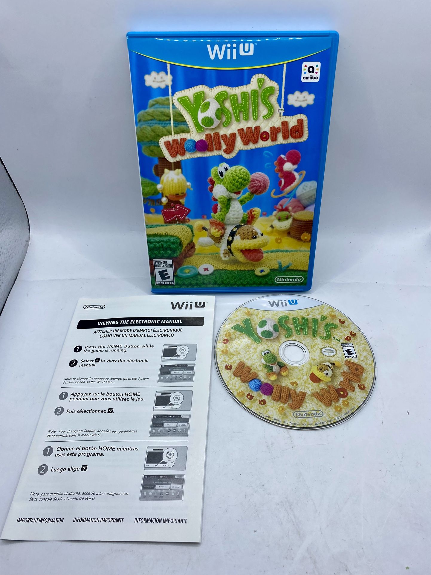 Yoshi's Woolly World (Wii U, 2015) Complete CIB Tested Authentic