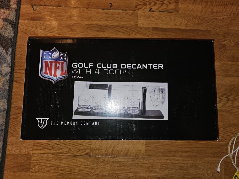 NFL Kansas City Chiefs Golf Club Decantur W/ 4 Rocks