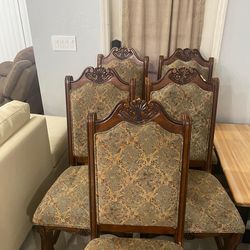 Brown Wooden Dining Table Chairs-DIY Project