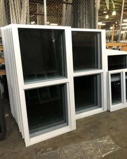 White Vinyl Double-Hung Windows – Multiple Sizes