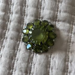Vintage Green Brooch 