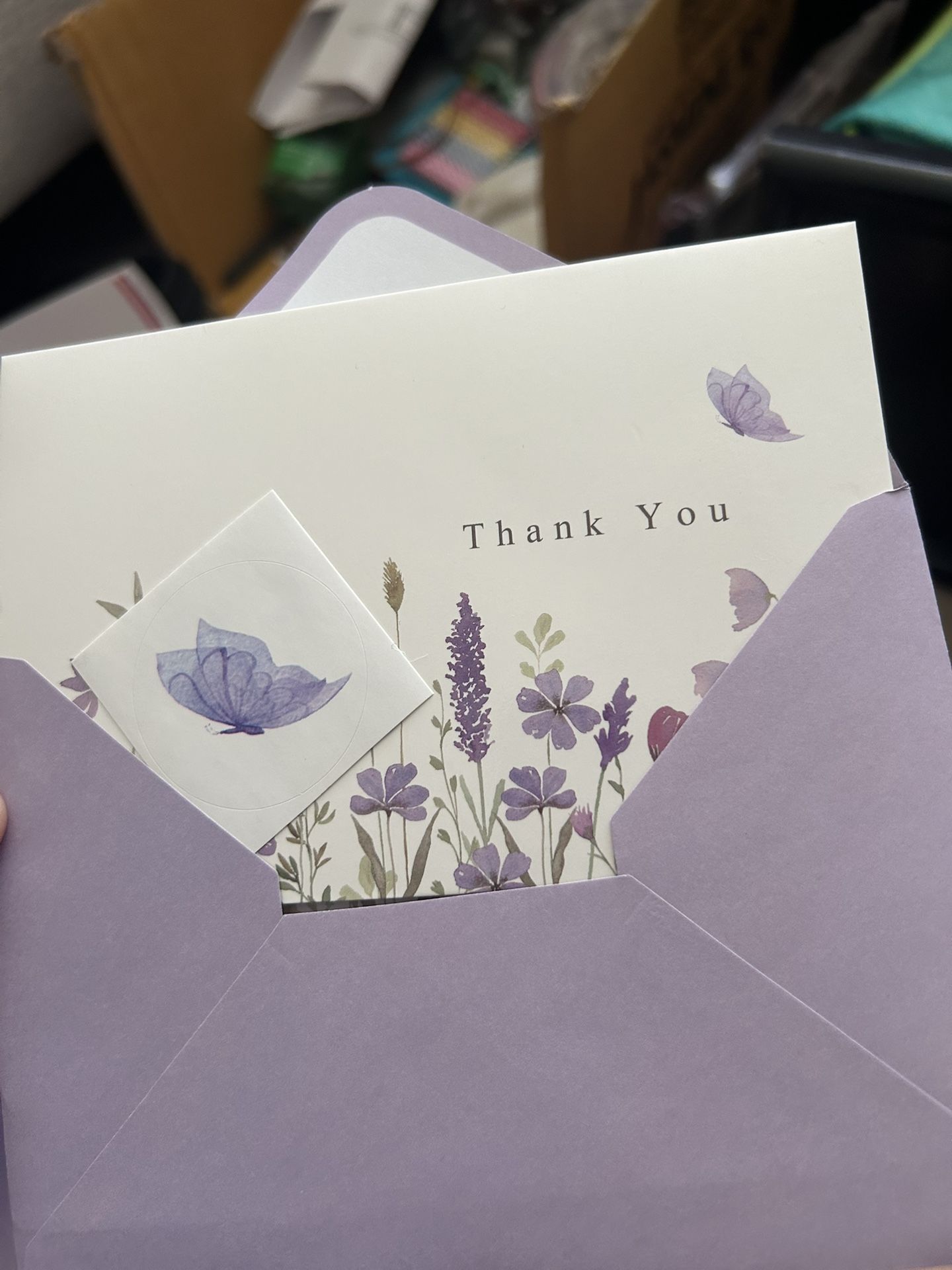 19 Lilac Thank You Cards