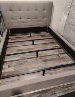 Queen bed frame and box spring