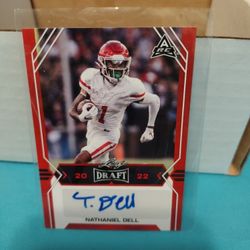 Nathaniel Dell Leaf Draft Red Autograph Card