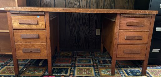 Antique oak desk
