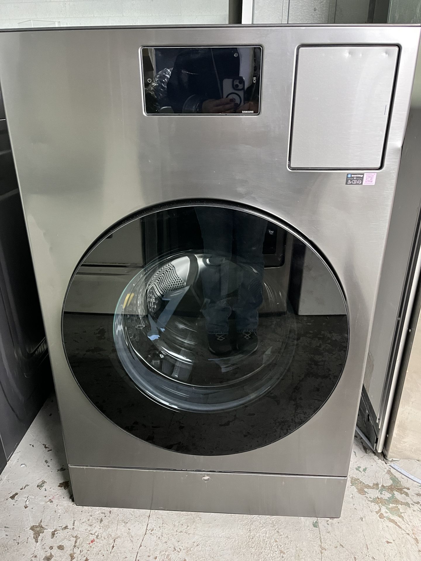 Bespoke 5.3 cu. ft. Ultra Capacity All-In-One Washer Dryer Combo with Super Speed and Ventless Heat Pump in Dark Steel
