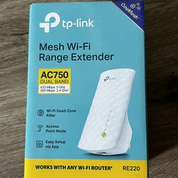 Barely Used TP-Link Mesh WiFi Range Extender W/ Box