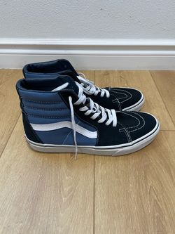 Navy blue high top vans