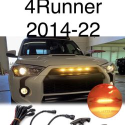 Amber Grill Lights Fit Toyota 4Runner 2014 To 2022 TRD Only 