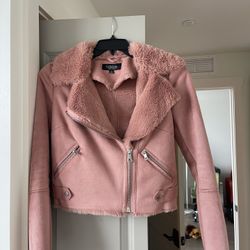 Faux Fur Jacket Size S Pink