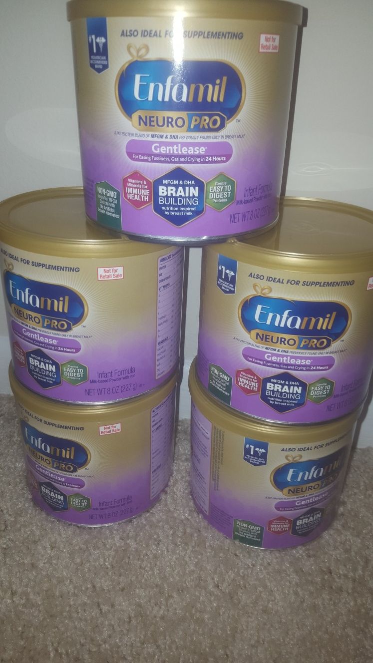6 cans enfamil gentlease formula [Must pick up today Sunday 9/22] SEE DETAILS BELOW