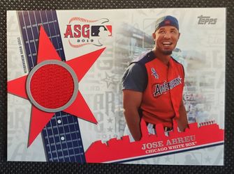 Jose Abreu 2019 Topps Update All Star Game Worn Jersey Patch Chicago White Sox MLB