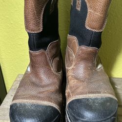 Herman Survivors Mens Size 12 Brown Leather Steel Toe Work Boots