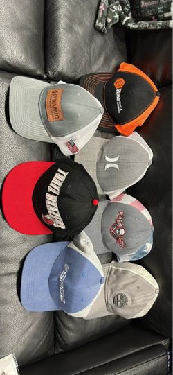 Lot of 6 Mixed Brand Snapback Hats