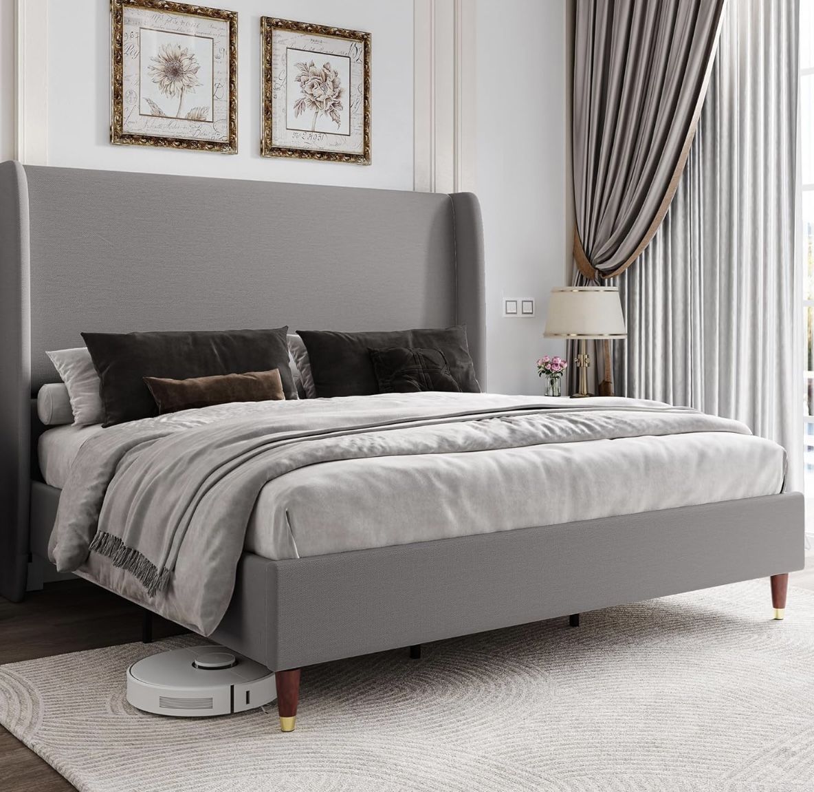 King Bed frame Upholstered