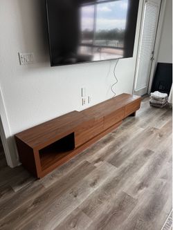 Brand New Modern Walnut TV Stand / Media Console