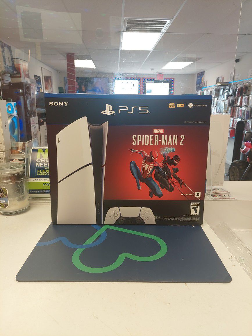 PS5 Digital Spiderman2 Bundle On Payments With $50 Down 