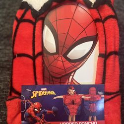 Spider Man Hooded Poncho For Kids 