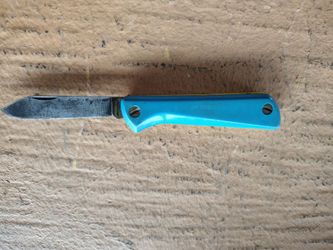 Blue Handle Folding Pocket Knife