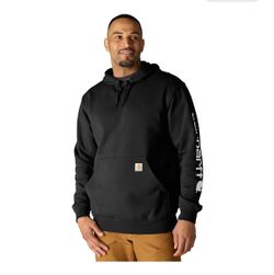 *NEW* Black Carhartt Iconic K288 Logo Sweatshirt 2XL