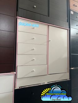 White pink baby wardrobe closet ropero armoire Nuevo