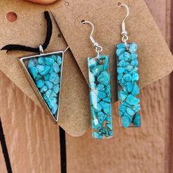 Collar Y Aros Turquesas Naturales - jeweler's