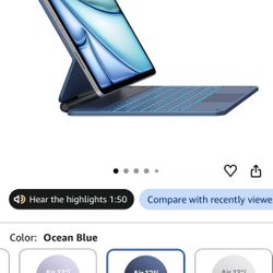 typecase Edge Magic-Style Magnetic Keyboard Case for iPad Air 13/Pro 12.9 Floating Cantilever Stand, Click-Anywhere Trackpad, 11-Color Backlight; for 