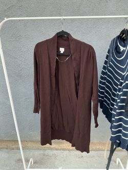 Brown Long Cardigan