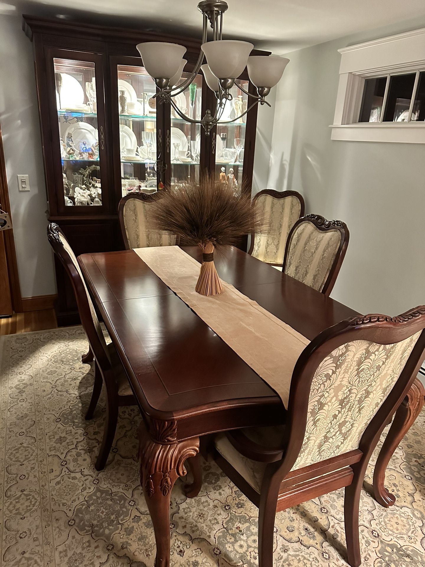 Dining Room Set And Chandelier