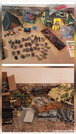 G.I. Joe Tank Jeep Weapons Accessories Galore