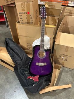12-String Acoustic electric Purple guitar 🎸