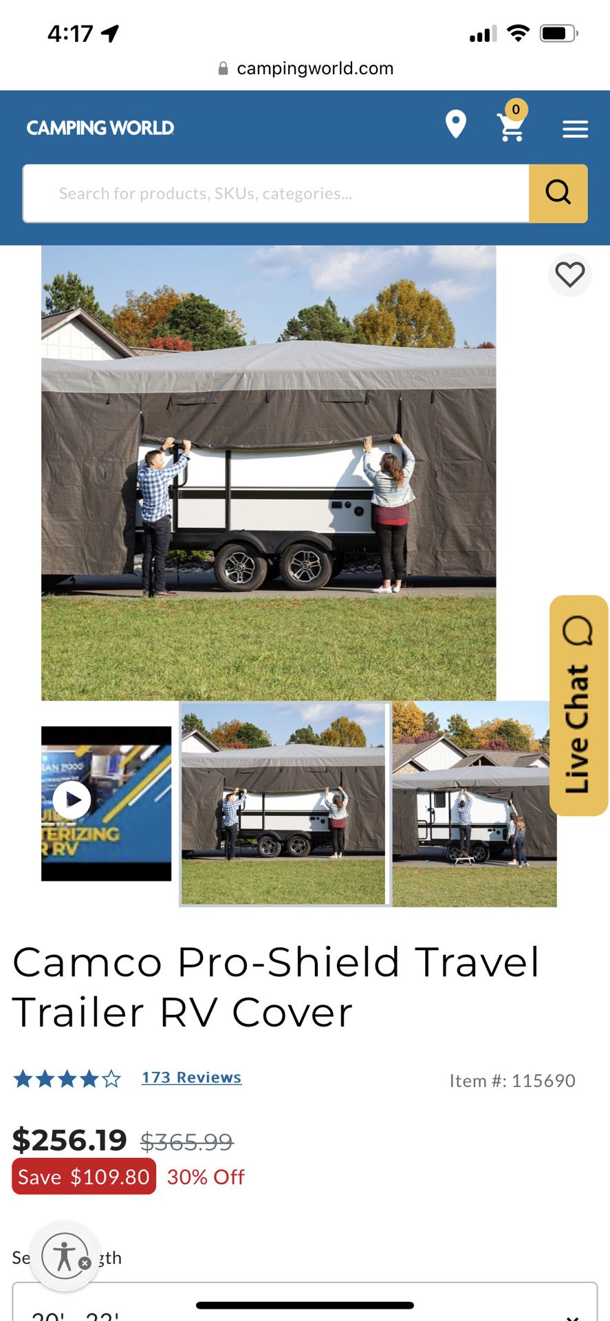 Camco Pro-Shield Travel Trailer RV Cover