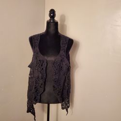 Black Bohemian Vest
