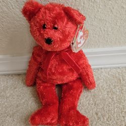 Beanie Bears  Sizzle Bear  Ty Beanie Bears  Red Collectable Beanie Bear 