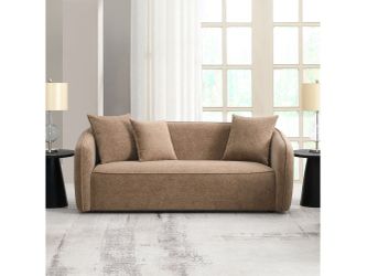 Keith Brown Chenille Sofa w/3 Pillows